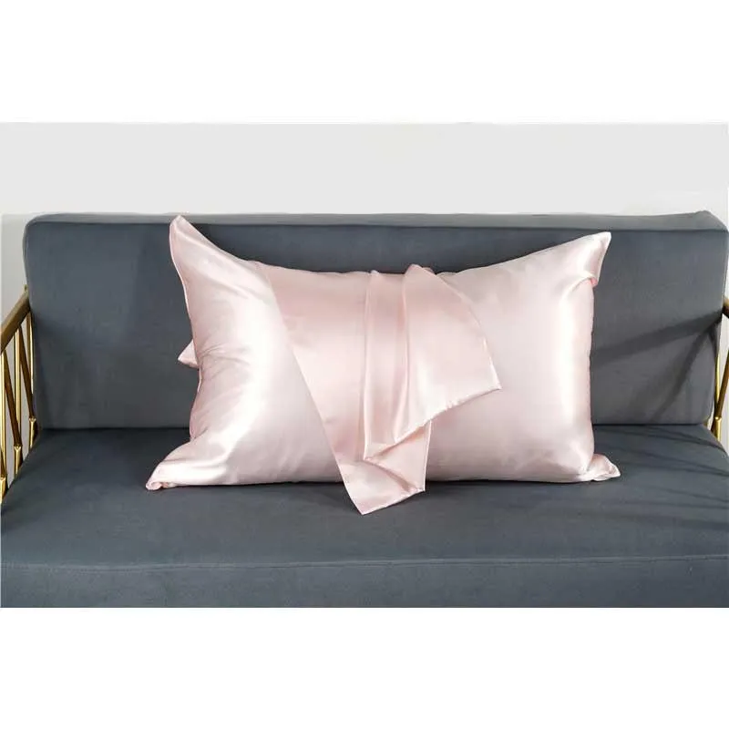 22 Momme silk pillowcase - Queen - Hidden Zip - Pink