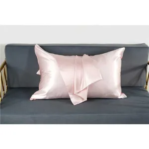 22 Momme silk pillowcase - Queen - Hidden Zip - Pink