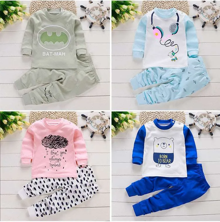 Baby Cotton Pajamas, Loungewear Two-piece Set