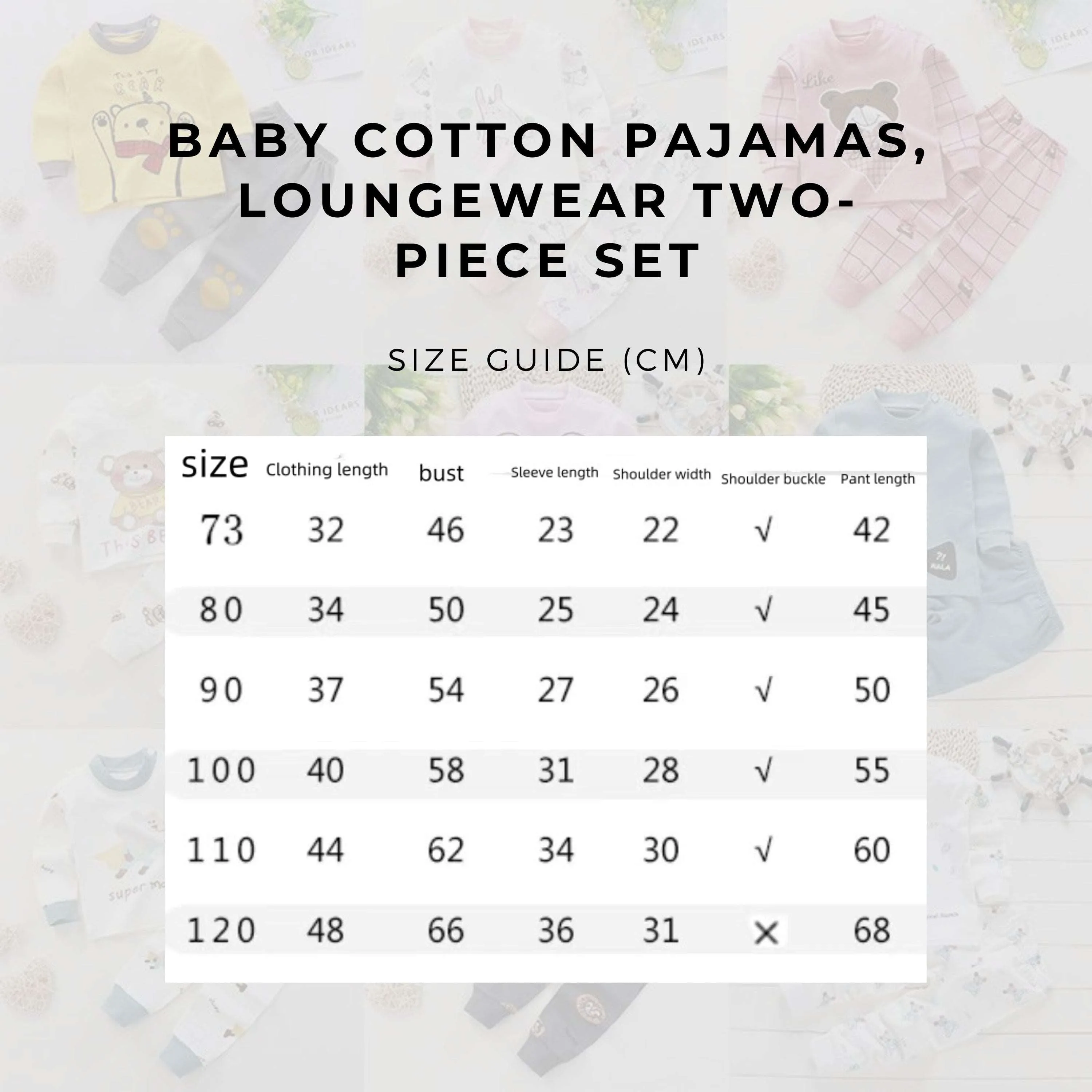 Baby Cotton Pajamas, Loungewear Two-piece Set