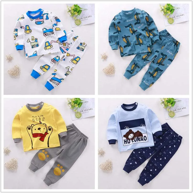 Baby Cotton Pajamas, Loungewear Two-piece Set