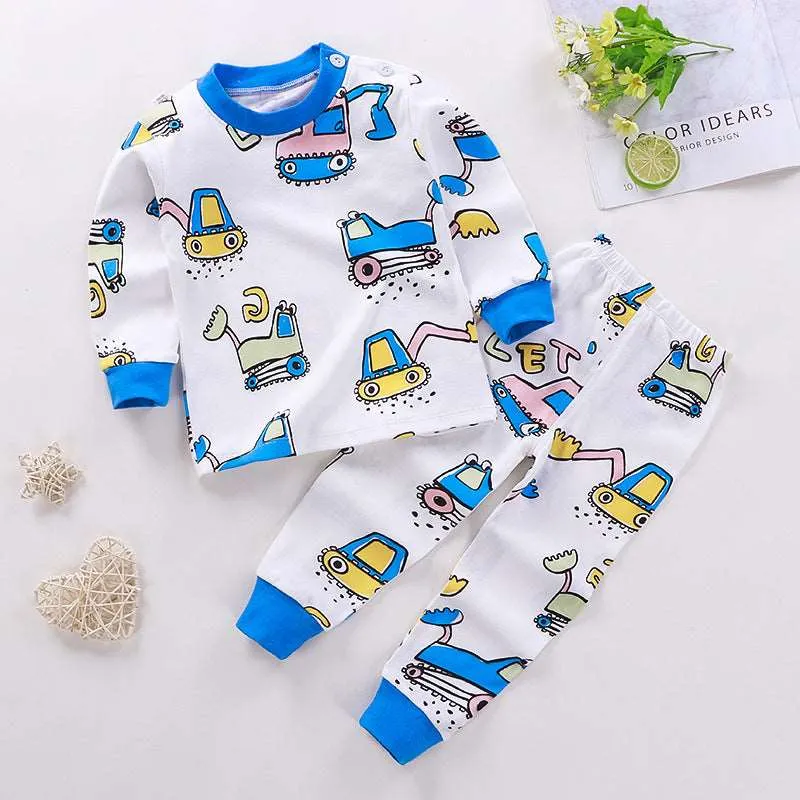 Baby Cotton Pajamas, Loungewear Two-piece Set