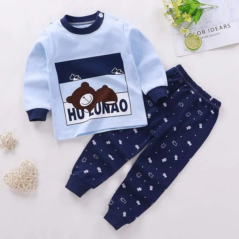 Baby Cotton Pajamas, Loungewear Two-piece Set