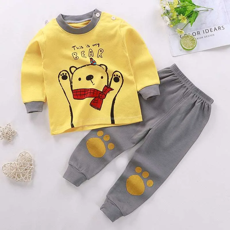 Baby Cotton Pajamas, Loungewear Two-piece Set