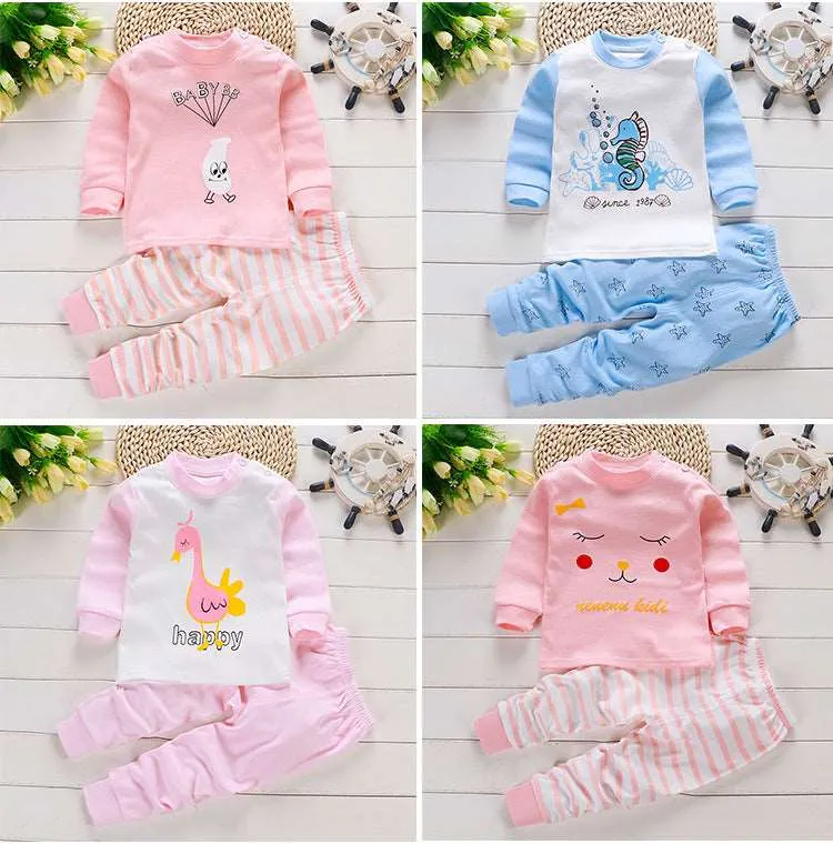 Baby Cotton Pajamas, Loungewear Two-piece Set