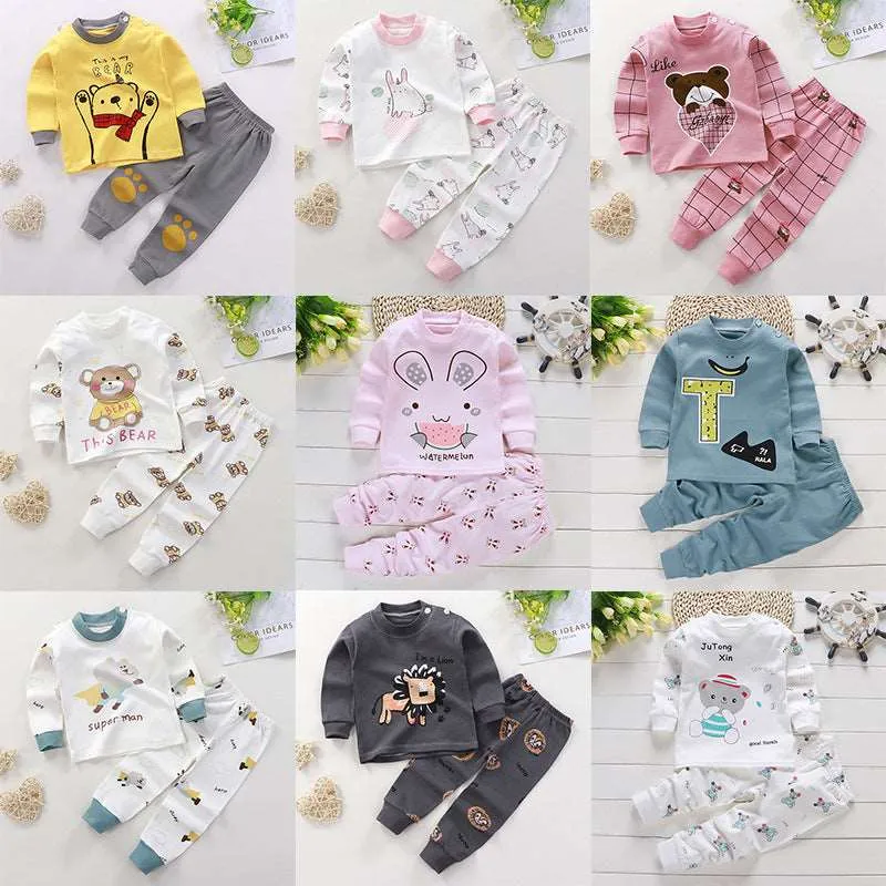 Baby Cotton Pajamas, Loungewear Two-piece Set