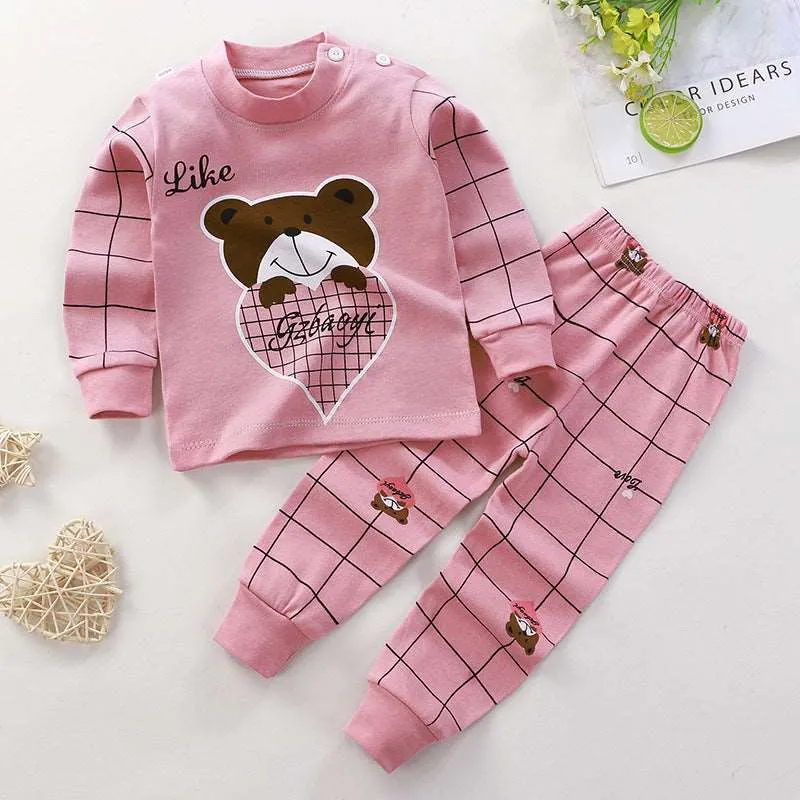 Baby Cotton Pajamas, Loungewear Two-piece Set