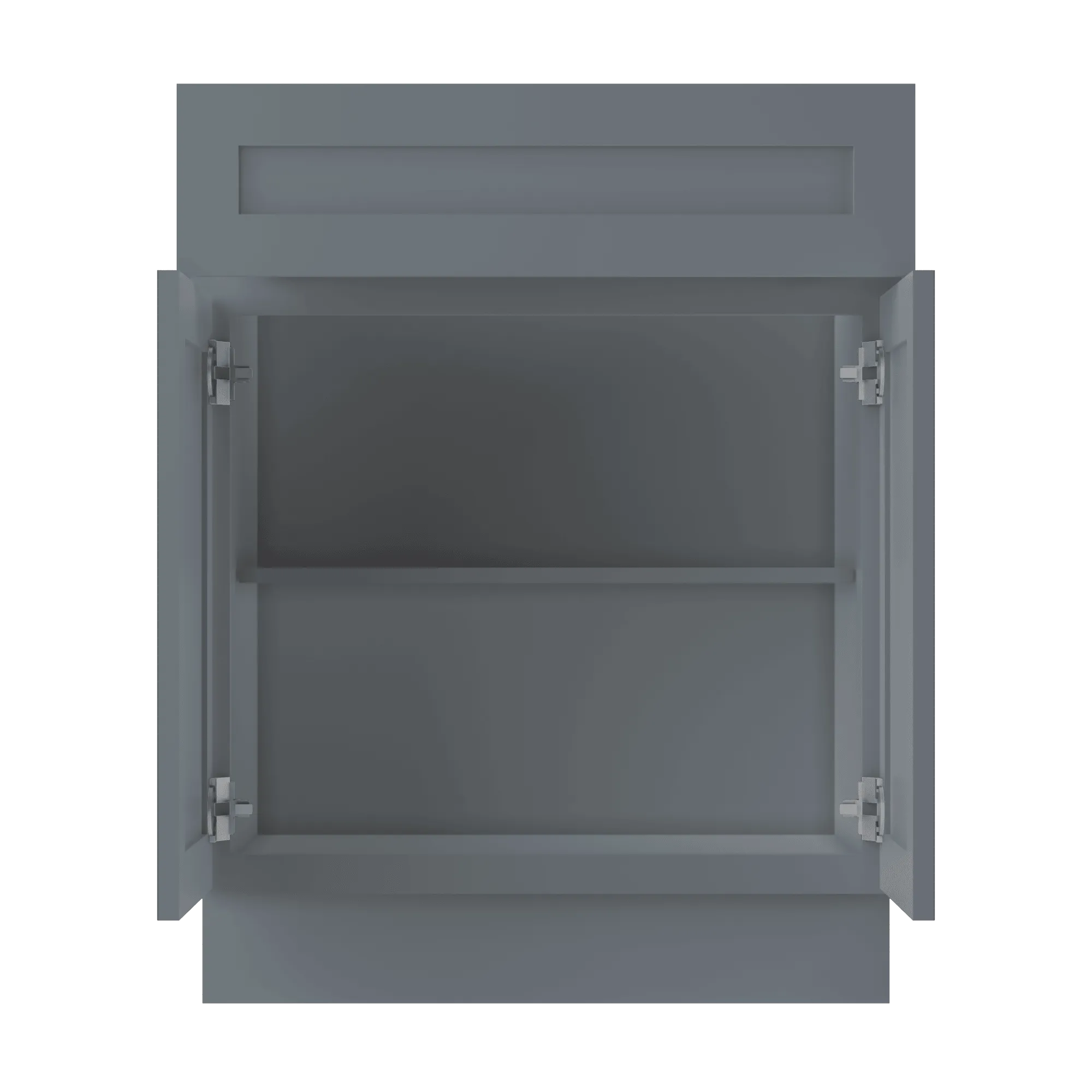 Base Kitchen Cabinet B27 Colonial Gray LessCare 27 in. width 34.5 in. height 24 in. depth