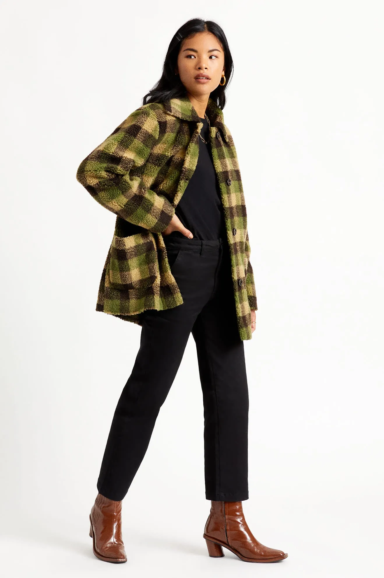 Bern Sherpa Coat - Plaid