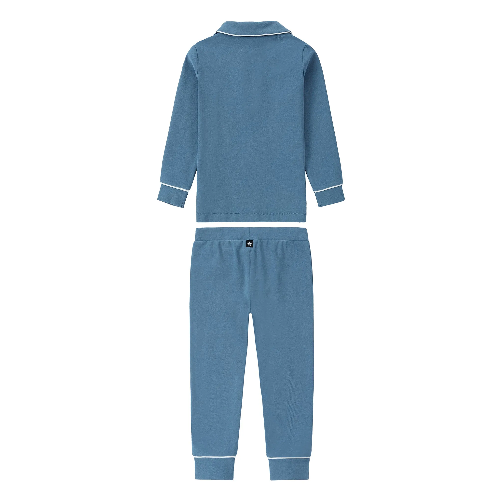 Blue Collar Pajama With White Accents