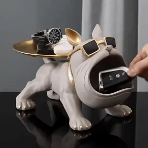 BULLDOG STORAGE BUTLER SCULPTURE