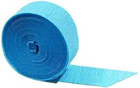 Caribbean Blue 500' Crepe Paper Streamer | 1ct