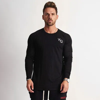 Doctor Muscle Spring Fitness Long Sleeve Men\'s Sports Bottom Shirt Training Tight Clothes Brothers Stretch Running Top Tide