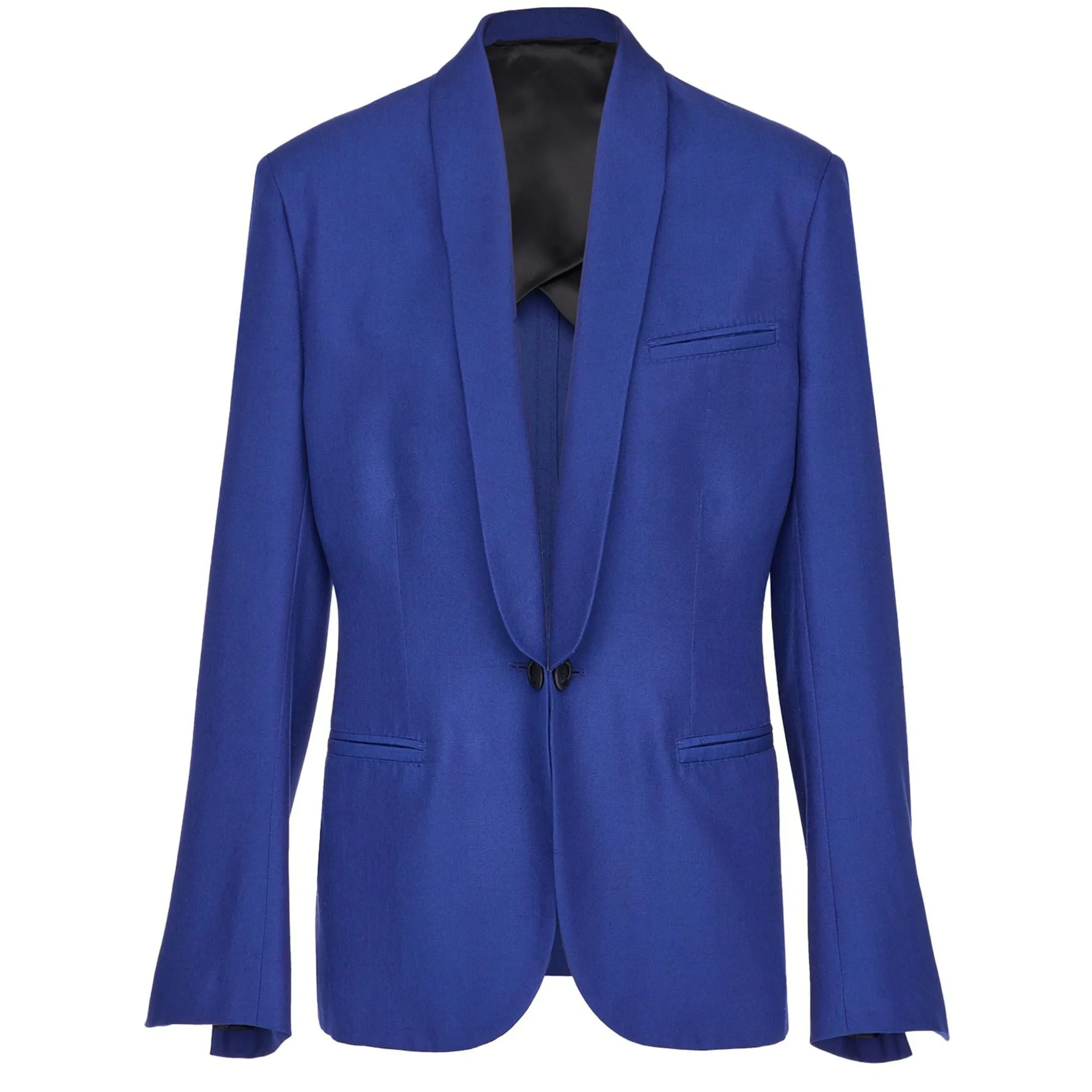 Ferragamo Silk Shantung Twin Button Blazer