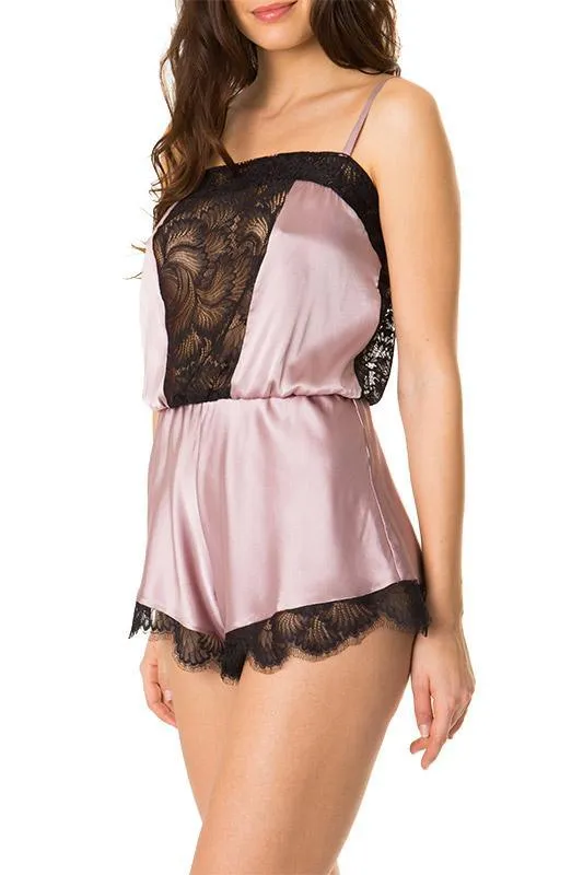 Florence Purple Dusk Silk Pleasure Romper