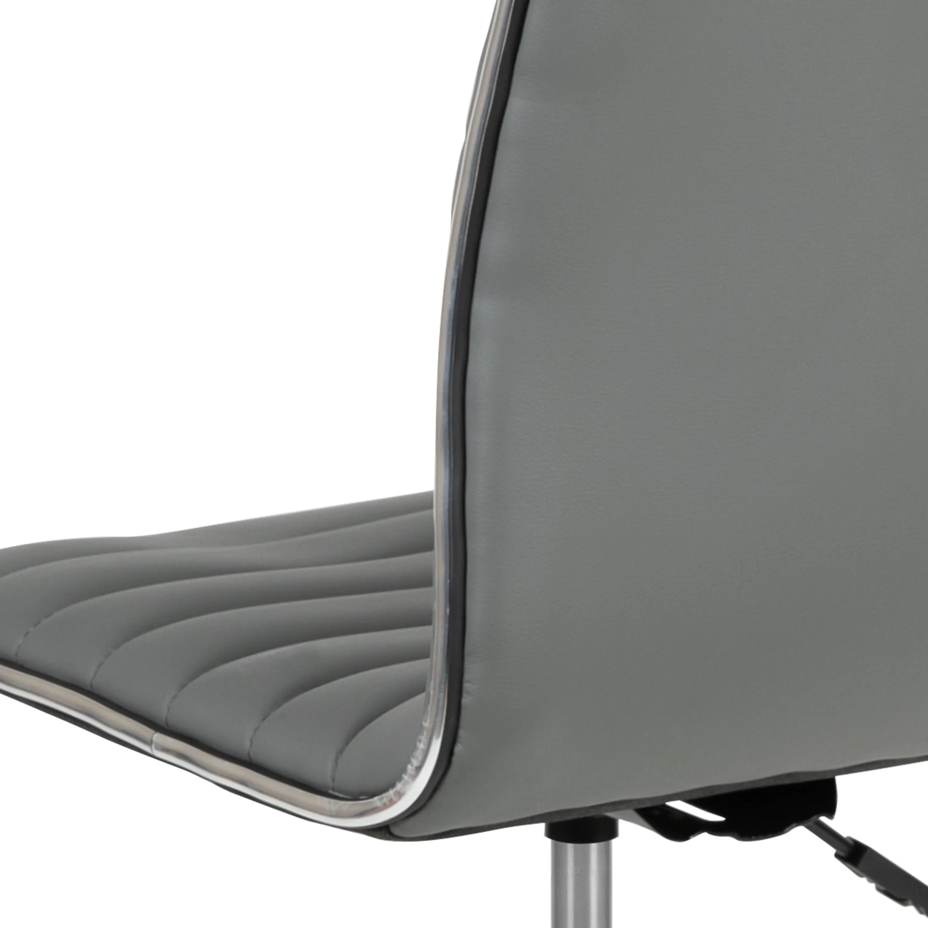 Gray Ribbed Task Office Chair DS-512B-LTGY-GG