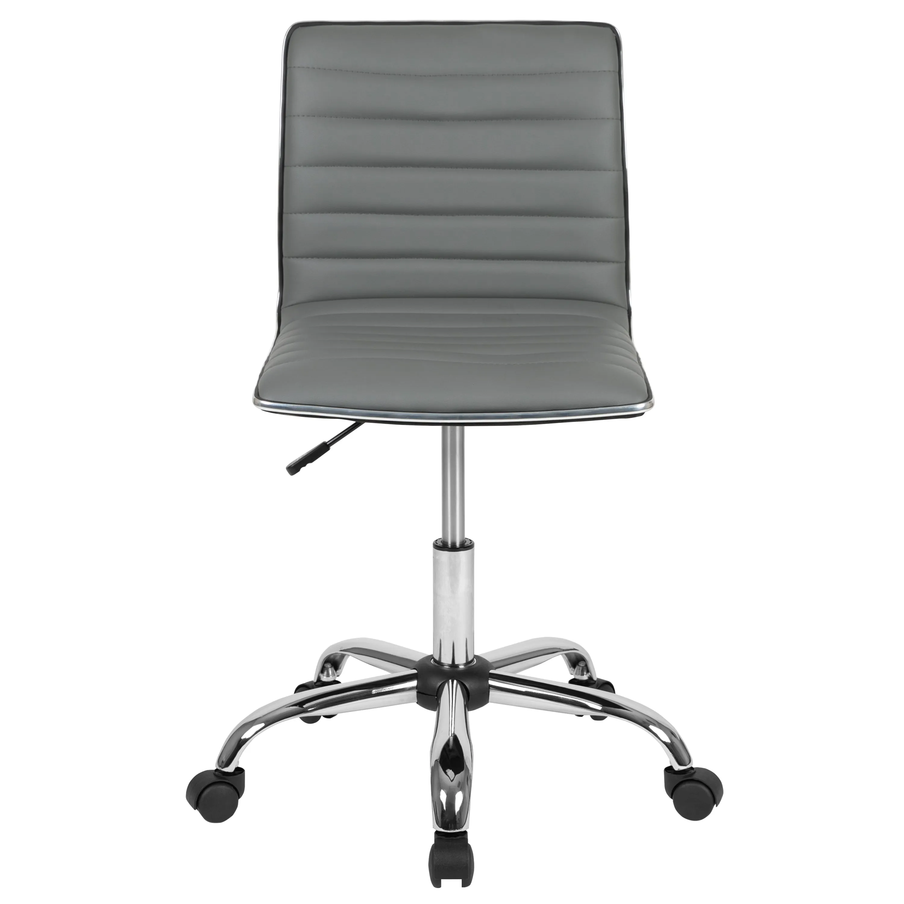 Gray Ribbed Task Office Chair DS-512B-LTGY-GG