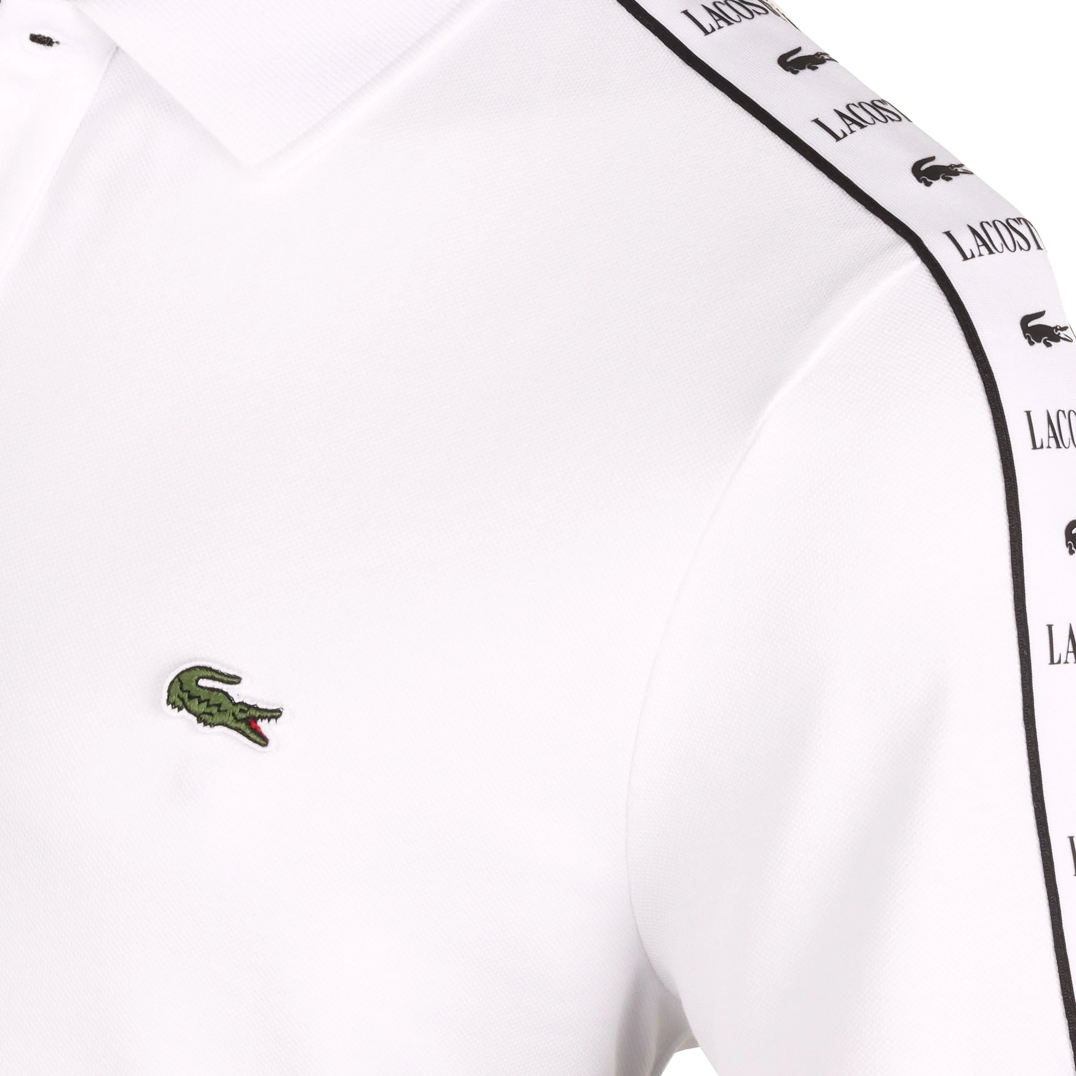 Lacoste Logo Stripe Pique Polo Shirt SS24