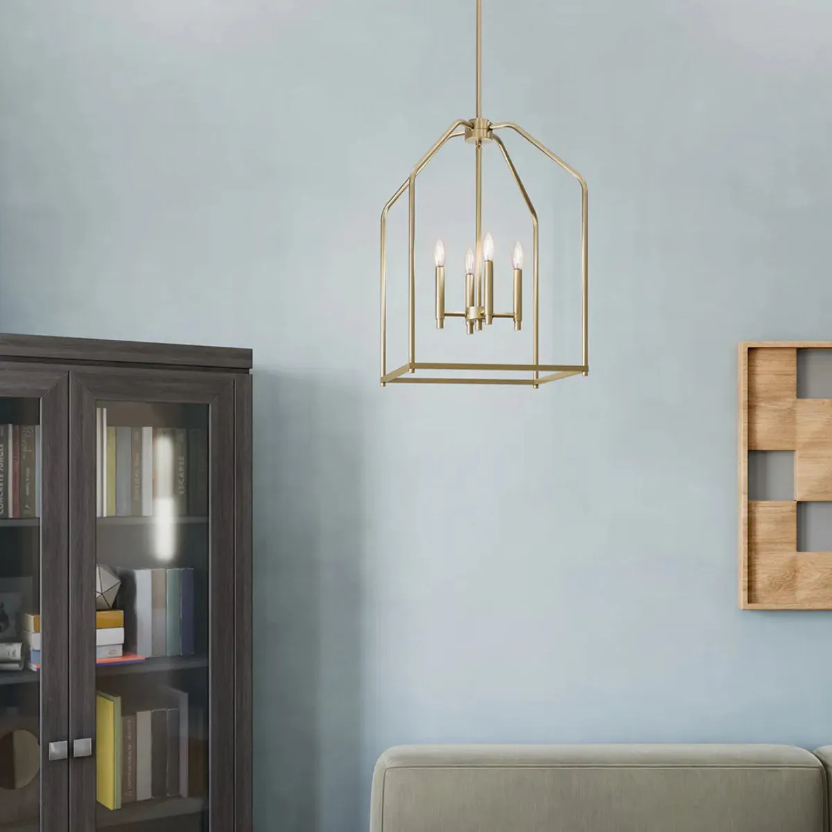 Madden 25" 4-Light Pendant Light, Champagne Bronze Finish