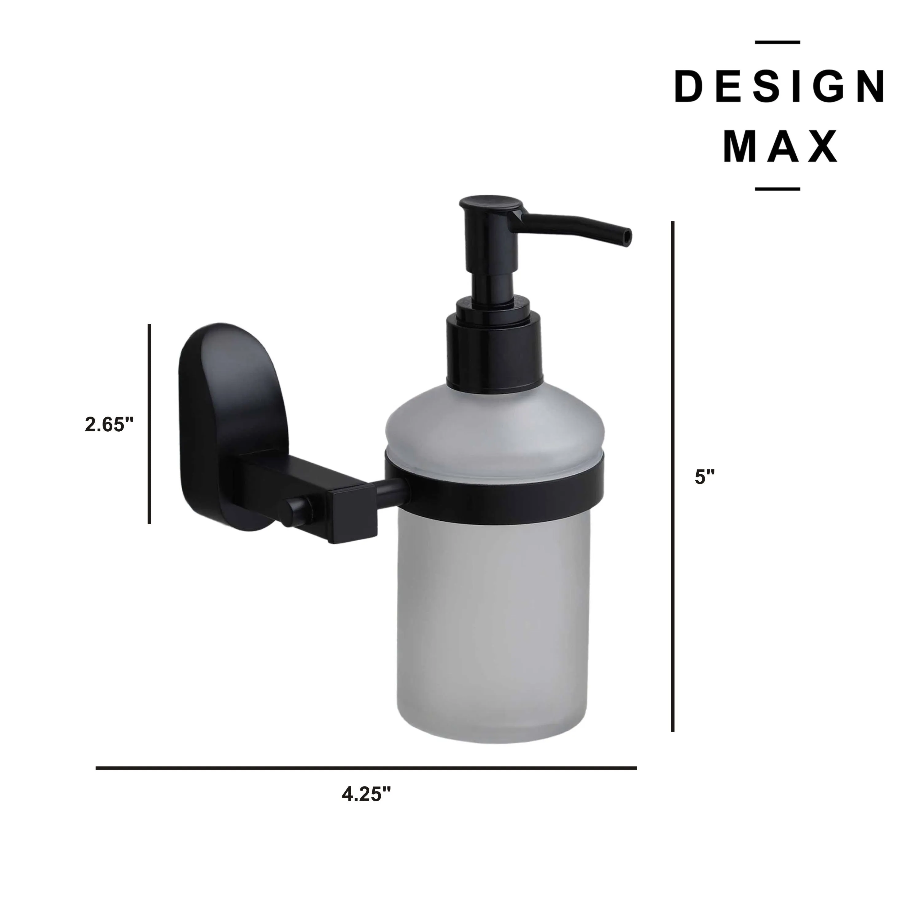 Matte Black Wall Mounted Soap Dispenser Holder