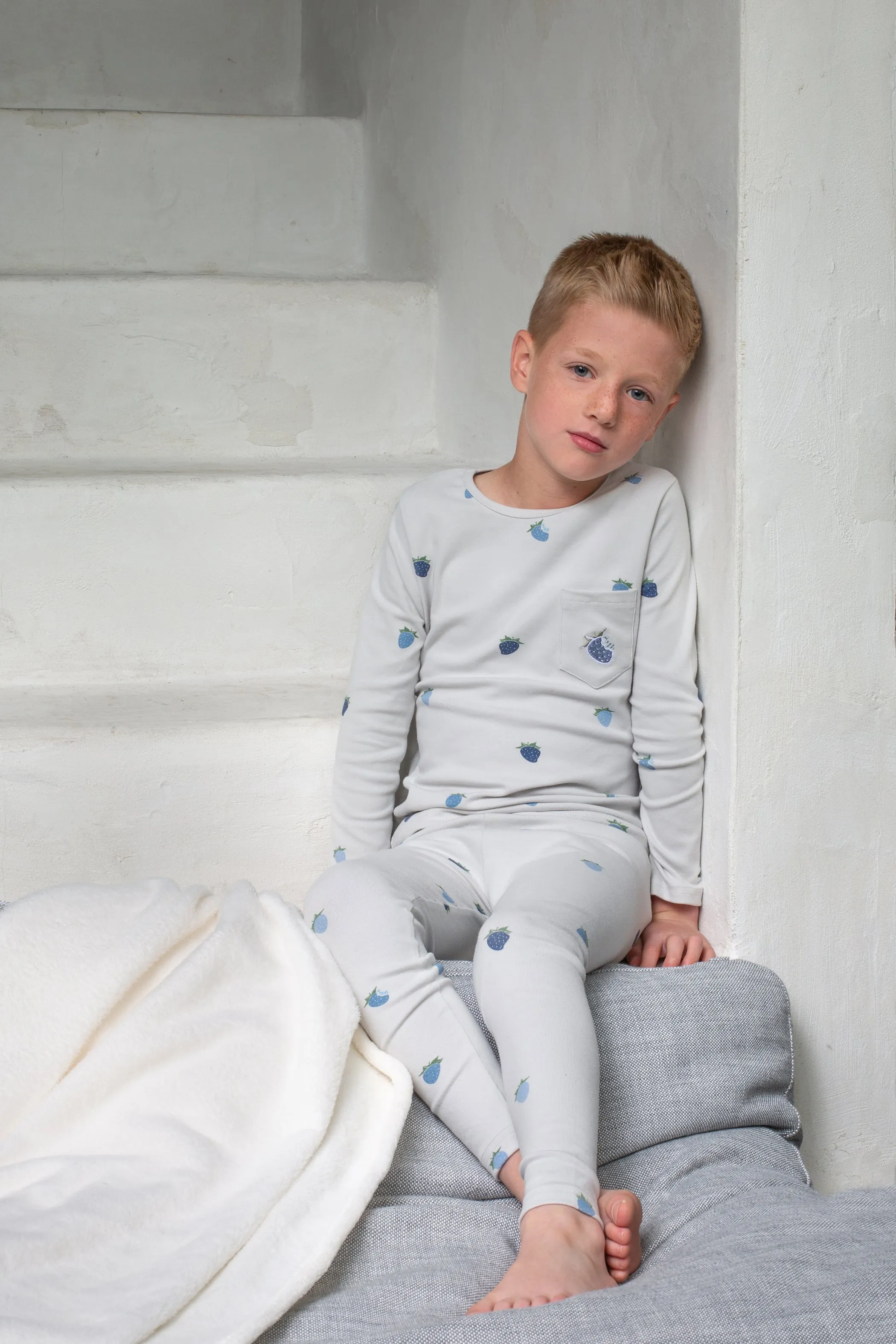 NOGGI BLUE STRAWBERRY PAJAMAS