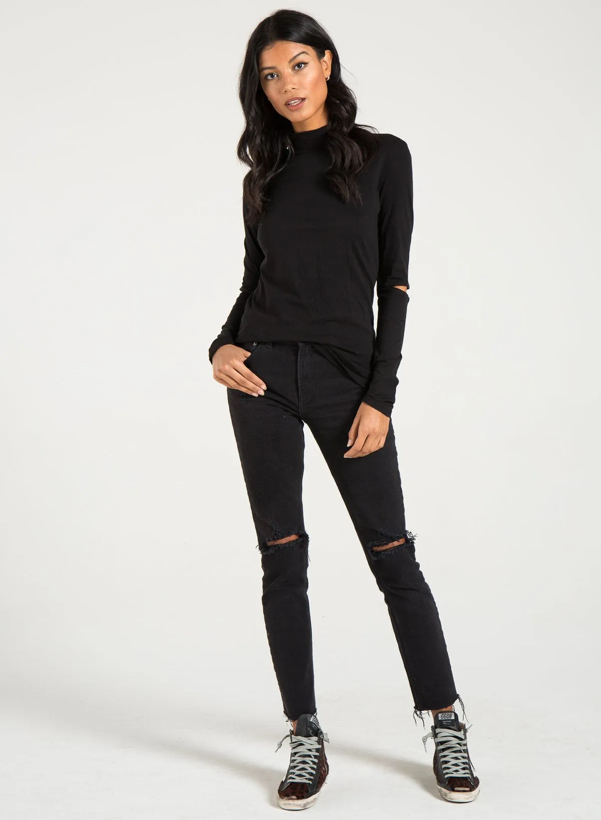 n:Philanthropy - River Turtleneck in Black Cat