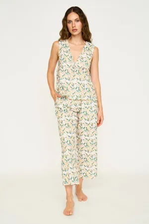 Pajama Pant & Camisole Set in Garden Bird