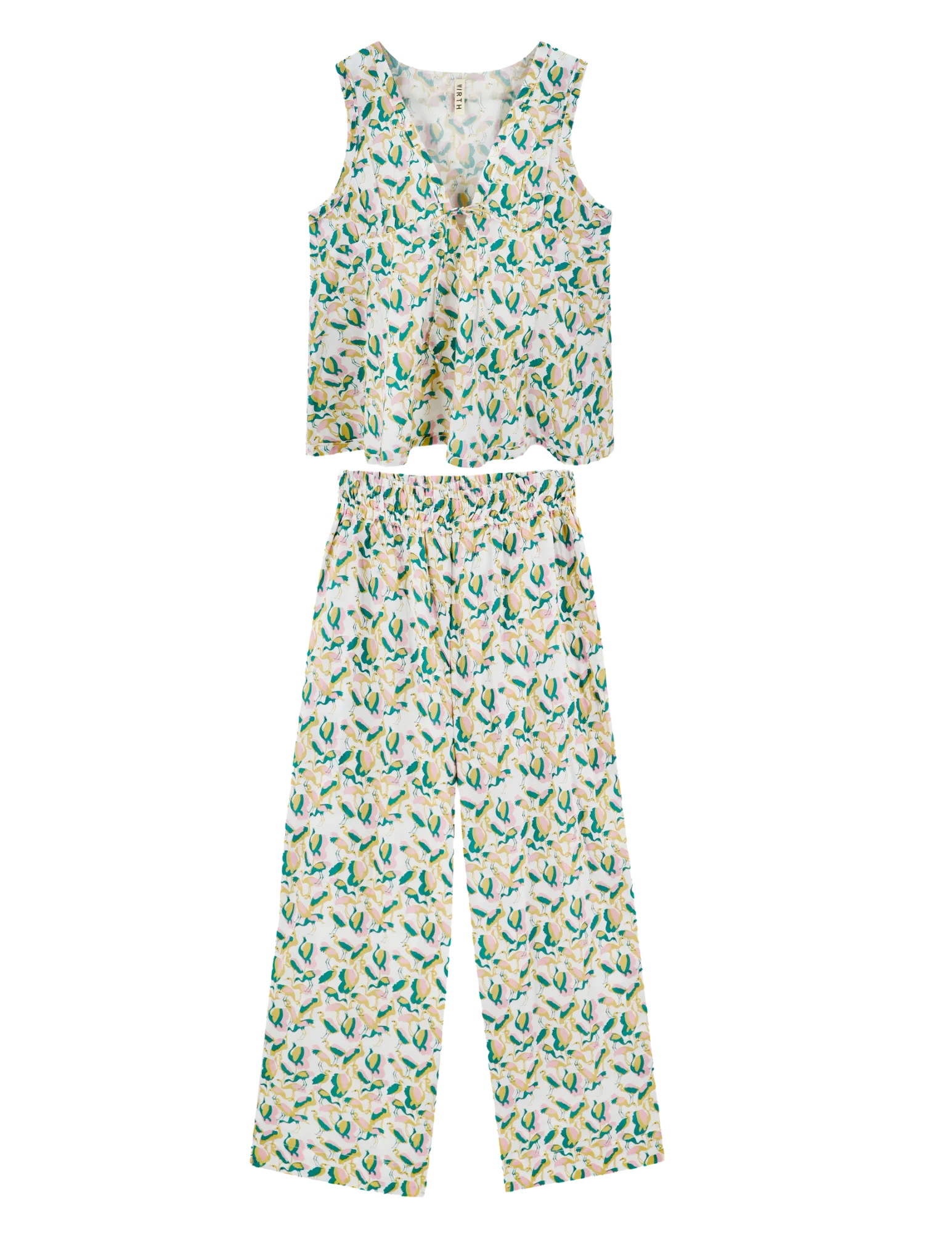 Pajama Pant & Camisole Set in Garden Bird