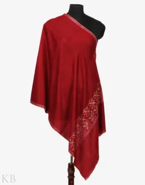 Palla Embroidered Maroon Pashmina Stole