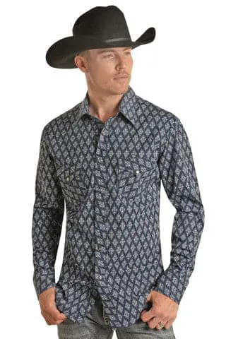 Panhandle Slim Men's Medallion Long Sleeve Snap Shirt