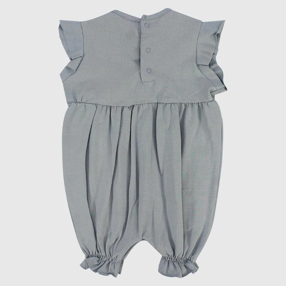 Ruffled Shoulders Sleeveless Romper