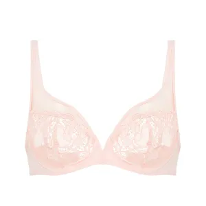 Saga Pink Nude Full Cup Plunge Bra