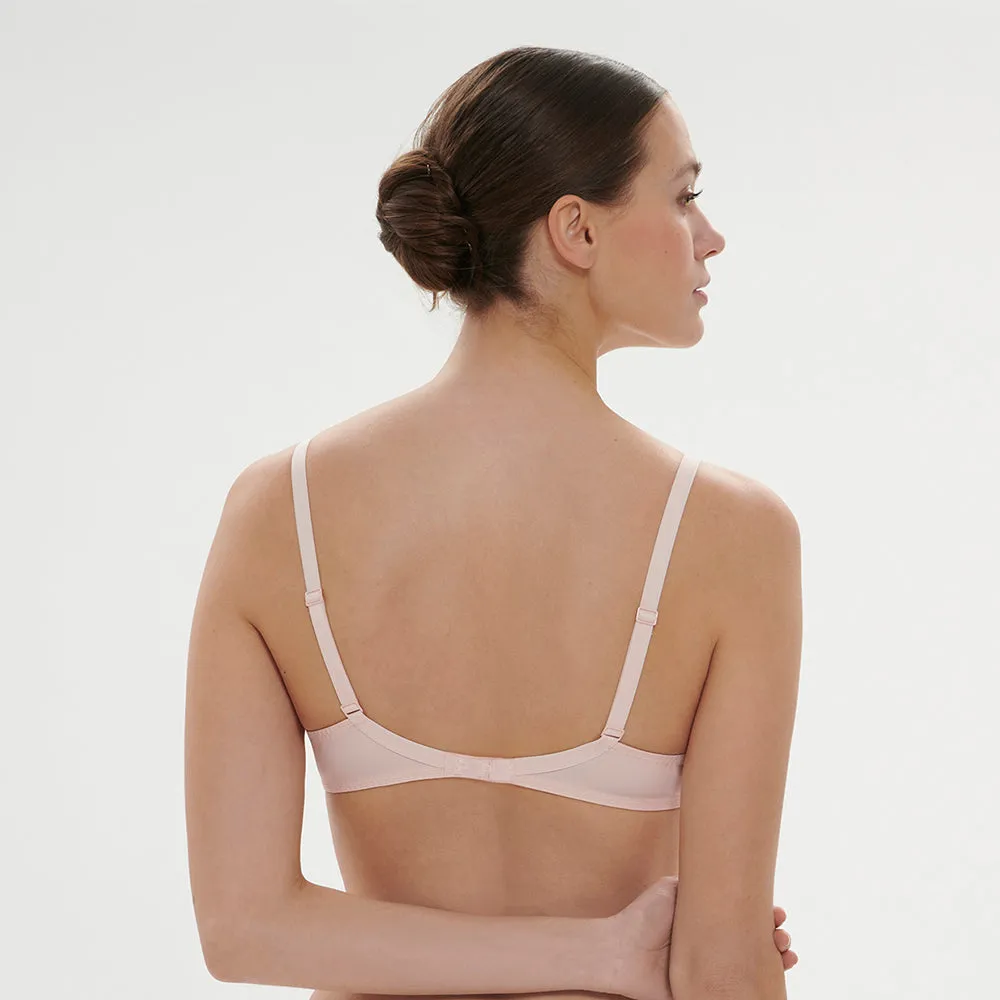 Saga Pink Nude Full Cup Plunge Bra