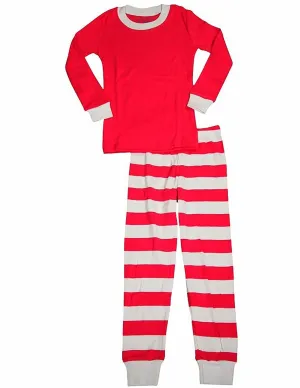 Sara's Prints - Little Girls' Long Sleeve Long John Pajamas