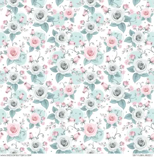 Soft Floral Roses 2 Printed Vinyl Sheet/Wrap