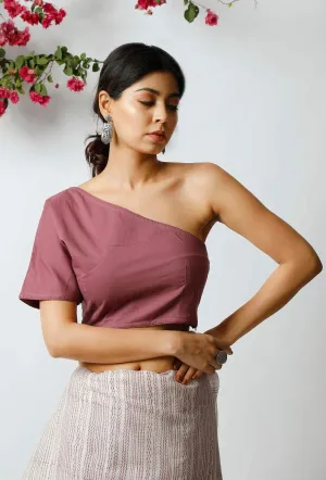 The Stylish Mauve Cotton Blouse