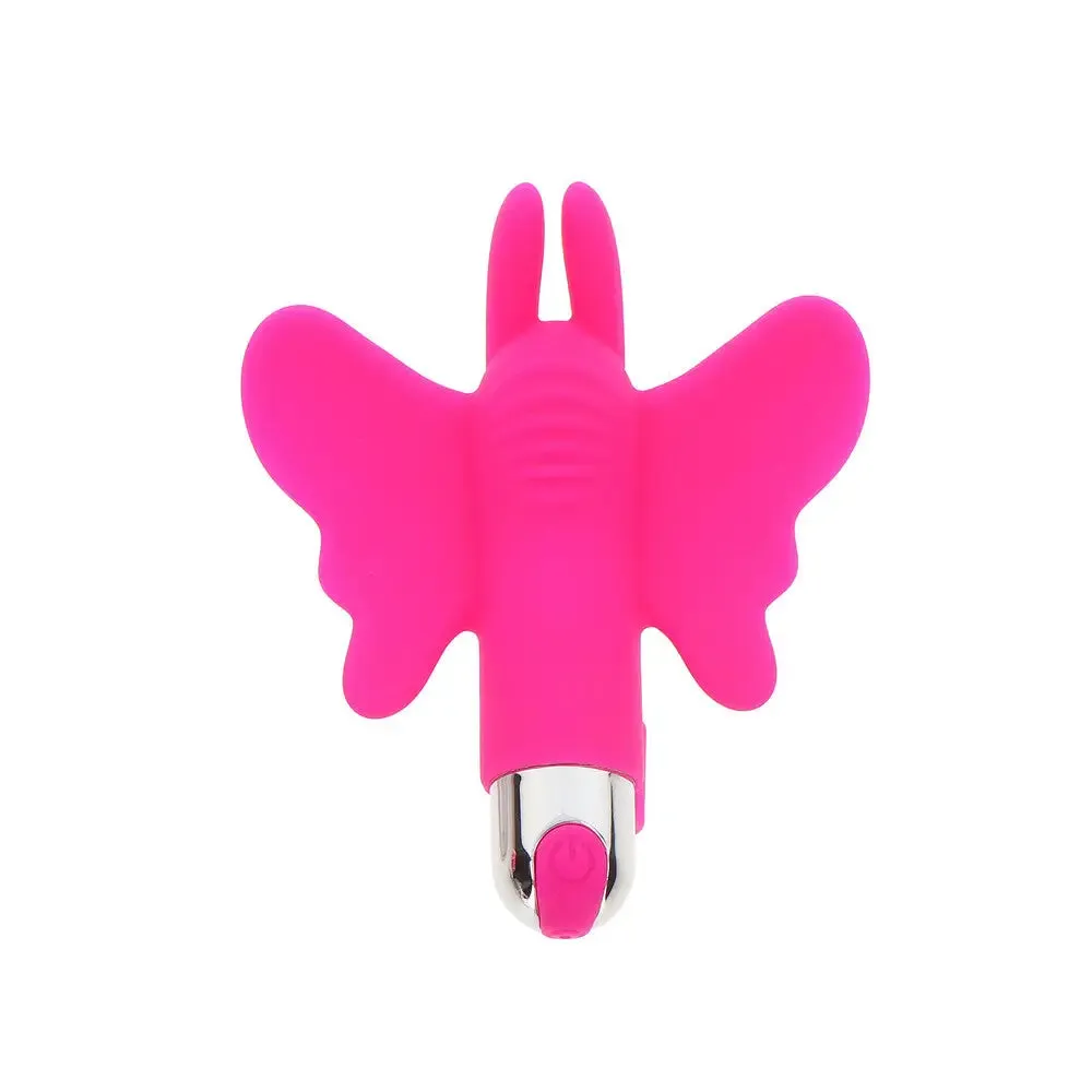 Toyjoy Silicone Pink Butterfly Rechargeable Mini Finger Vibrator