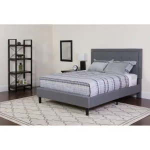 Twin Platform Bed Set-Gray SL-BMF-25-GG