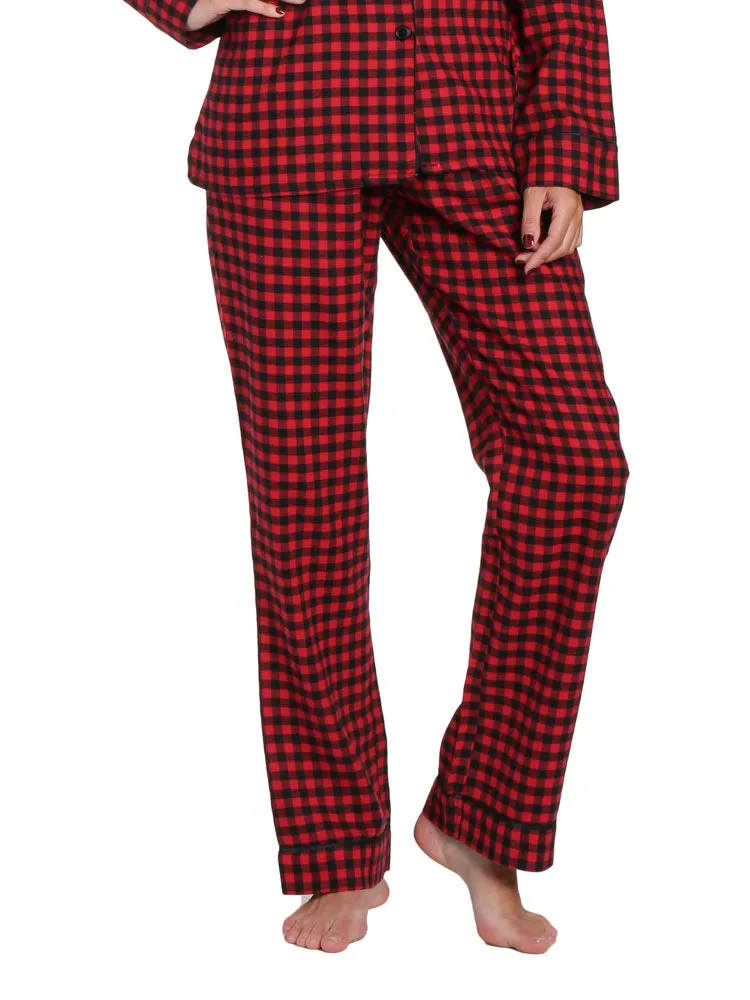 Womens Premium 100% Cotton Flannel Lounge Pants