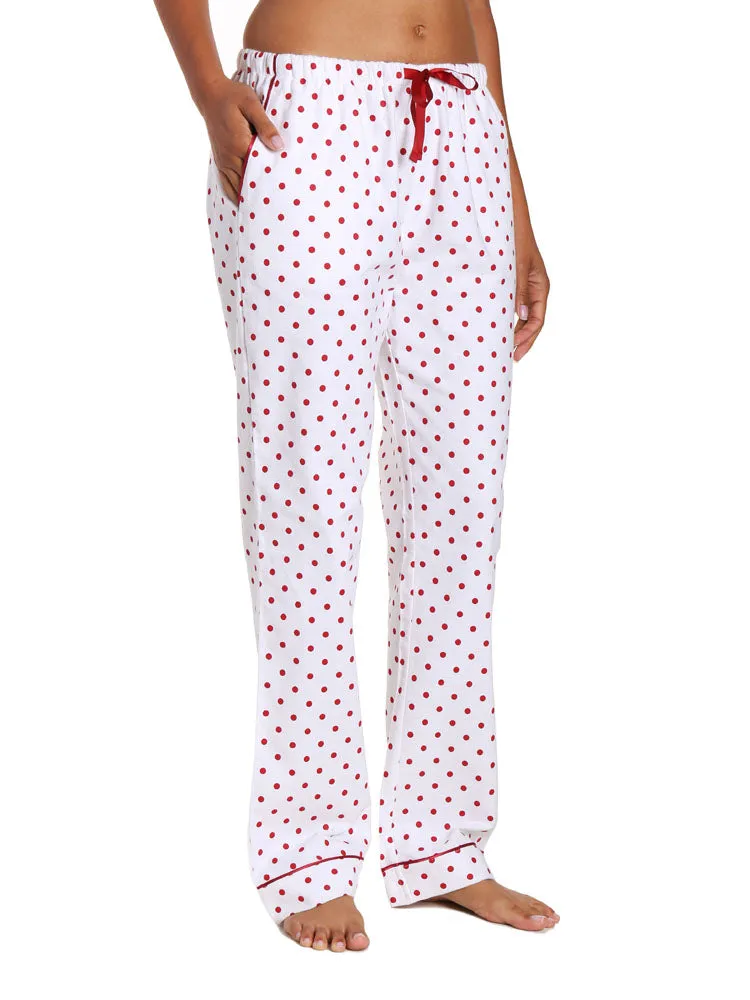 Womens Premium 100% Cotton Flannel Lounge Pants