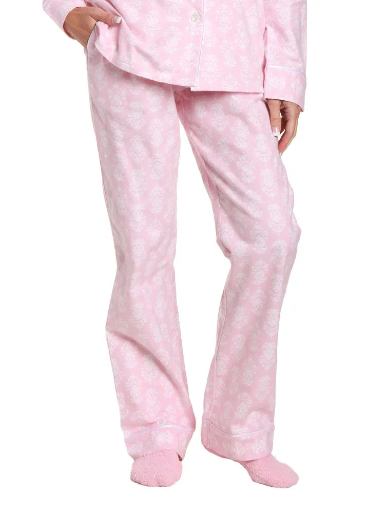 Womens Premium 100% Cotton Flannel Lounge Pants