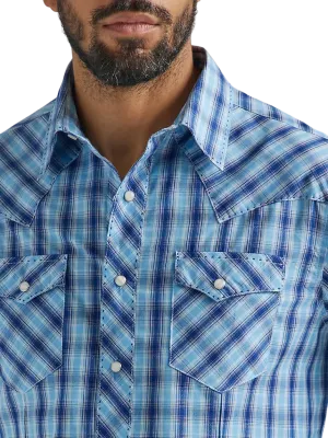 Wrangler Men's Long Sleeve Western Snap Plaid Shirt - Big